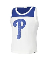 '47 Brand Women's White Philadelphia Phillies Premier Zoey Waist Length Tank Top