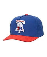 Mitchell & Ness Men's Blue/Red Philadelphia 76ers May Flowers Adjustable Hat