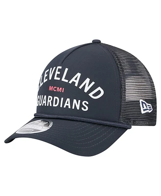 New Era Men's Navy Cleveland Guardians Minimalist 9FORTY A-Frame Adjustable Hat