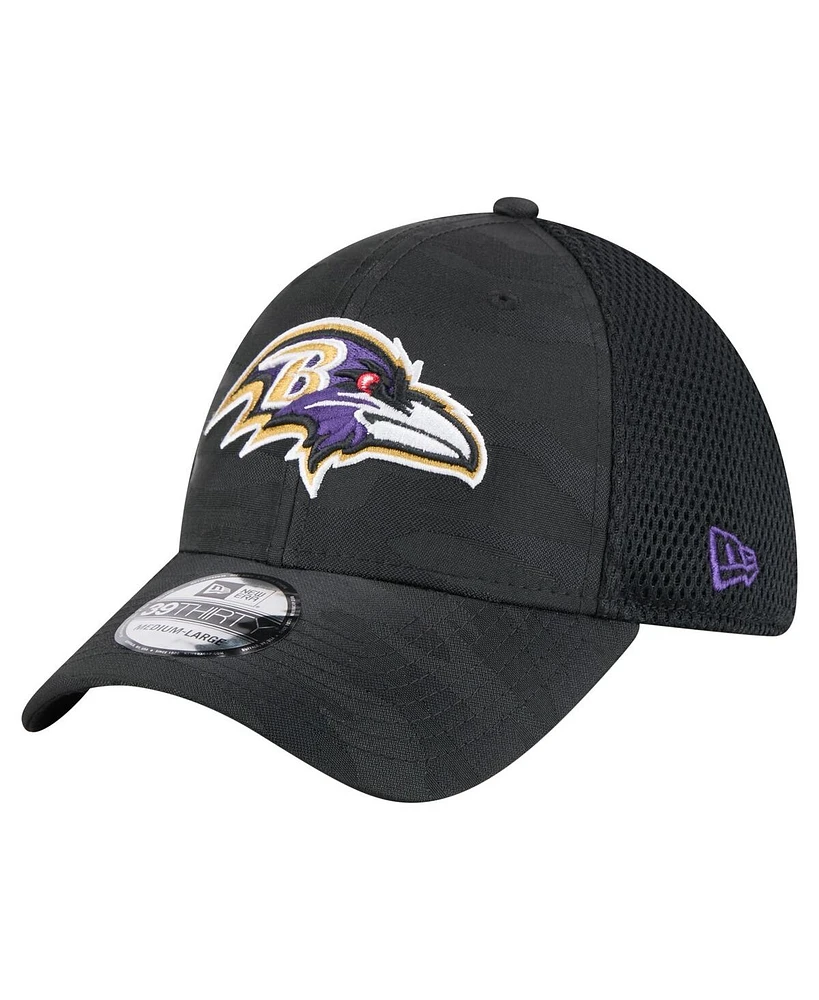 New Era Men's Black Baltimore Ravens Active Camo 39THIRTY Flex Hat