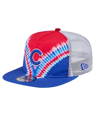 New Era Men's Chicago Cubs Tie-Dye Golfer Trucker Adjustable Hat