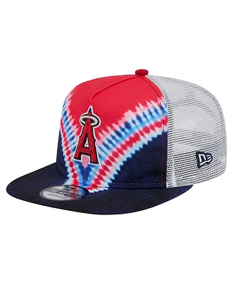 New Era Men's Los Angeles Angels Tie-Dye Golfer Trucker Adjustable Hat