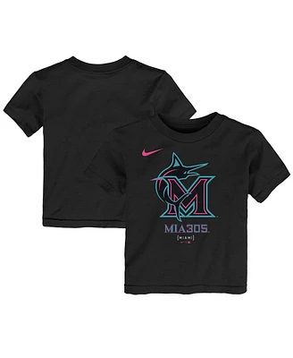Nike Toddler Black Miami Marlins 2025 City Connect Logo T-Shirt