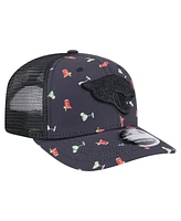 New Era Men's Navy/Black Jacksonville Jaguars Adventure Drinks Pattern 9SEVENTY Stretch-Snap Hat