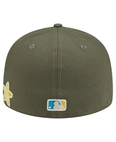 New Era Men's Olive York Yankees Tonal Florals 59FIFTY Fitted Hat