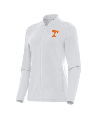 Antigua Women's White Tennessee Volunteers Continual Full-Zip Jacket