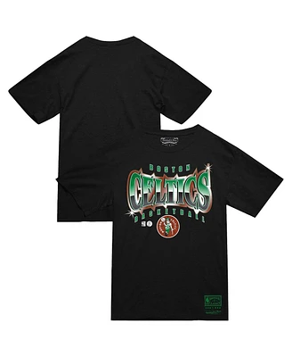 Mitchell & Ness Men's Black Boston Celtics Worldwide Collection Glow Up T-Shirt