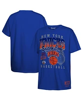 Mitchell & Ness Big Boys and Girls Blue New York Knicks 2025 Nba Playoffs Retro Monumental T-Shirt