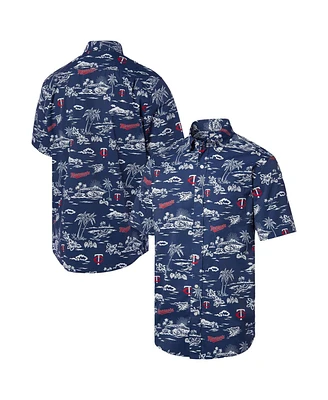 Reyn Spooner Men's Navy Minnesota Twins Kekai Performance Button-Down Shirt