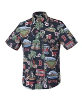 Reyn Spooner Men's Navy Boston Red Sox Scenic Tri-Blend Button-Down Shirt