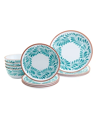 Infuse Melamine 12 Pc. Dinnerware Set, Service for 4