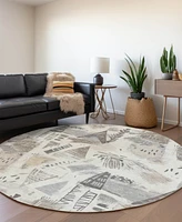 Addison Chantille Machine Washable ACN1576 8'x8' Round Area Rug