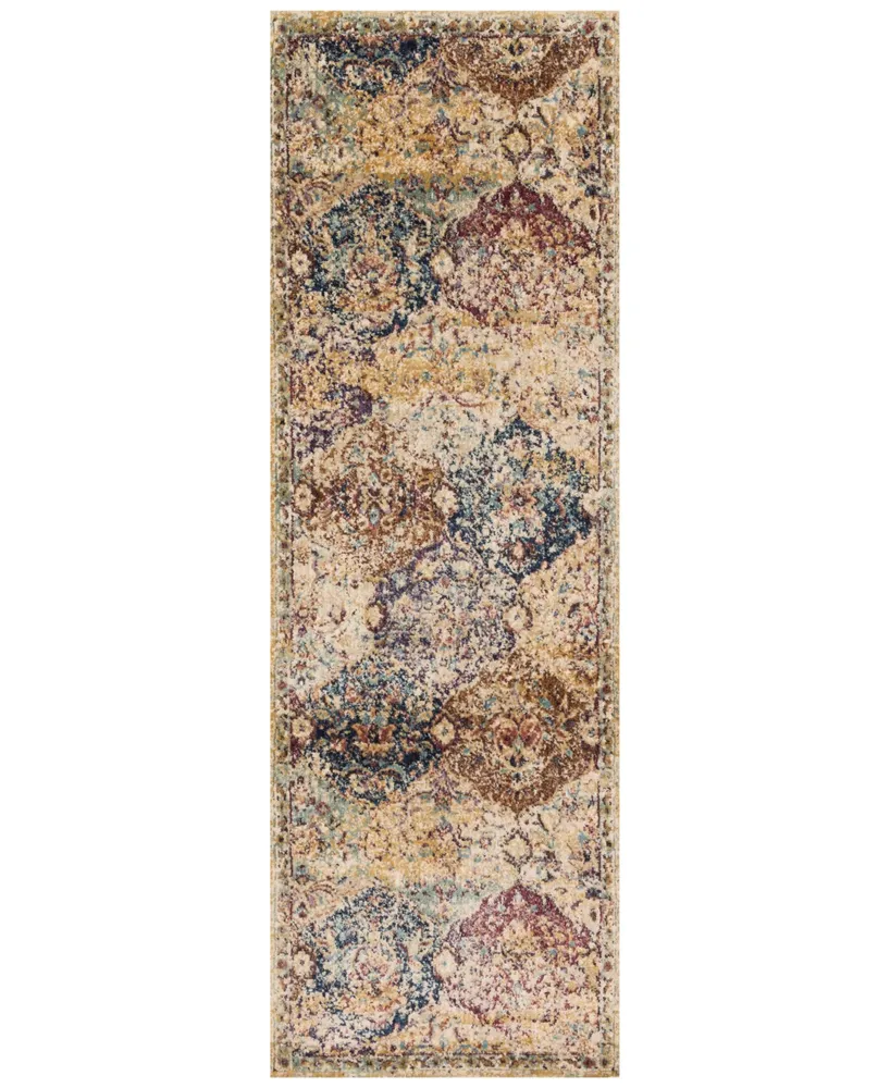 Closeout! Loloi Anastasia Af-12 Ivory/Multi 2'7" x 12' Runner Area Rug