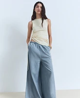Mango Women's Lyocell Palazzo Pants