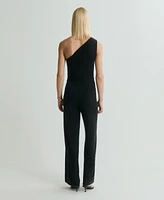 Mango Women's Asymmetric Belt Jumpsuit