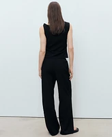 Mango Women's Bow Straight Pants