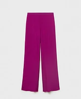 Mango Women's Flowy Straight-Fit Pants