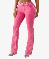 True Religion Women's Becca Big T Bootcut Flap Jeans