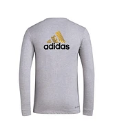 Adidas Men's Heather Gray Lafc Local Pop Aeroready Long Sleeve T-Shirt