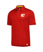Fanatics Men's Red Calgary Flames Authentic Pro Jacquard Polo Shirt