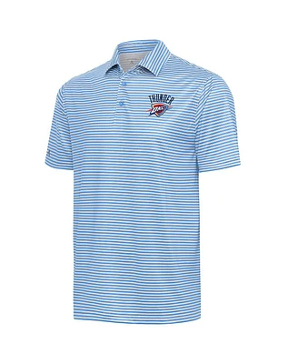 Antigua Men's Heather Powder Blue Oklahoma City Thunder Skills Polo Shirt