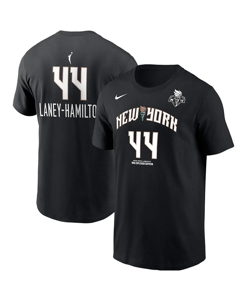 Nike Men's Betnijah Laney-Hamilton Black New York Liberty Explorer Edition Name Number T-Shirt