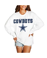 Gameday Couture Women's White Dallas Cowboys Big Goals Oversized Long Sleeve T-Shirt