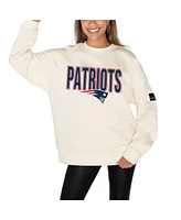 Gameday Couture Women's Cream New England Patriots Premium Fleece Drop Shoulder Pullover Sweatshirt
