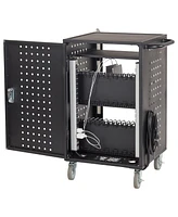 ECR4Kids 30-Bay Charging Cart, Black, 1