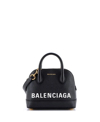 Pre-Owned Balenciaga Logo Ville Bag Leather
