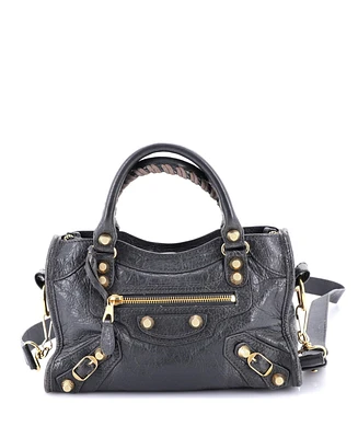 Pre-Owned Balenciaga Mini City Classic Studs Bag Leather