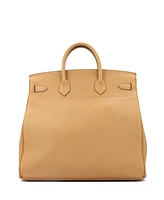 Pre-Owned Hermes Hac 40 Handbag Brown Togo with Palladium Hardware
