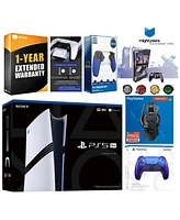 Sony Playstation 5 Pro Bundle with Extra Cosmic Red Controller, Plantronics Headset, Trigger Stop Kit, Dual Charge Dock and MightySkins Decal Voucher