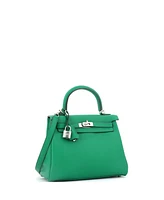 Pre-Owned HERMES Kelly 25 Handbag Swift with Palladium Hardware
