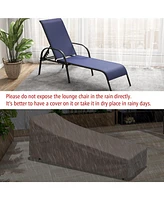 Gymax Lounge Chair Chaise Adjustable Reclining Armrest Patio