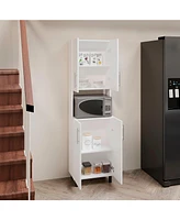 Olivet Kitchen Pantry, 4 Doors, 4 Shelves, White
