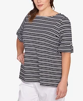 Ruby Rd. Plus Variegated Stripe Knit Top