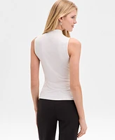 Anne Klein Women's Shirred Surplice-Neck Sleeveless Top