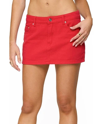 Edikted Women's Arbel Denim Mini Skirt