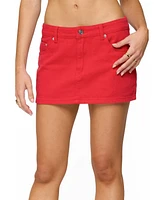 Edikted Women's Arbel Denim Mini Skirt