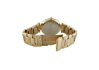Peugeot Women 38mm Gold Plated Bracelet Watch With Crystal Bezel