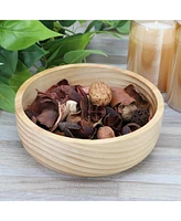 MegaChef 7 Inch Bamboo Wood Serving Bowl
