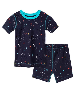 Mightly Kids Kids' Fair Trade 100% Organic Cotton Tight Fit Shortie Pajamas Set