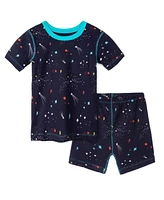 Mightly Kids Kids' Fair Trade 100% Organic Cotton Tight Fit Shortie Pajamas Set