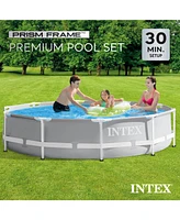 Intex 26701EH 10ft x 30in Prism Frame Above Ground Swimming Pool with Pump