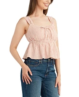Bcx Juniors' Striped Sleeveless Babydoll Top