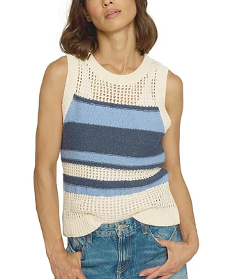 Central Park West Women's Textured Stripe Tank Top