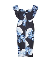 City Chic Plus Gina Print Dress