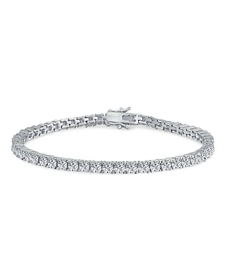 Bling Jewelry Tennis Cubic Zirconia Square Cz Anklet Charm Ankle Bracelet .925 Sterling Silver 9 Inch