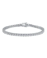 Bling Jewelry Tennis Cubic Zirconia Square Cz Anklet Charm Ankle Bracelet .925 Sterling Silver 9 Inch